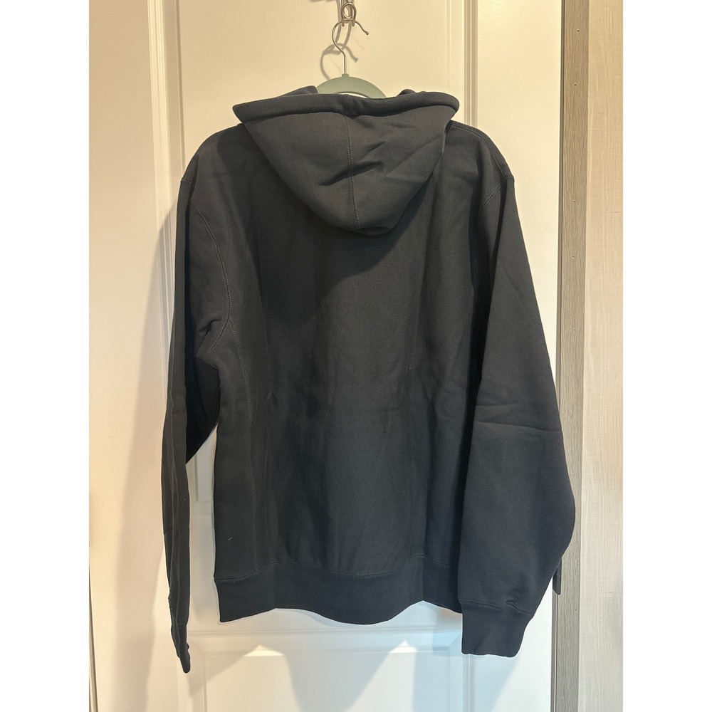 Black Rifle Coffee Company Mens Hoodie Black BRCC Leather Patch IND5000PC Medium - Picture 3 of 11